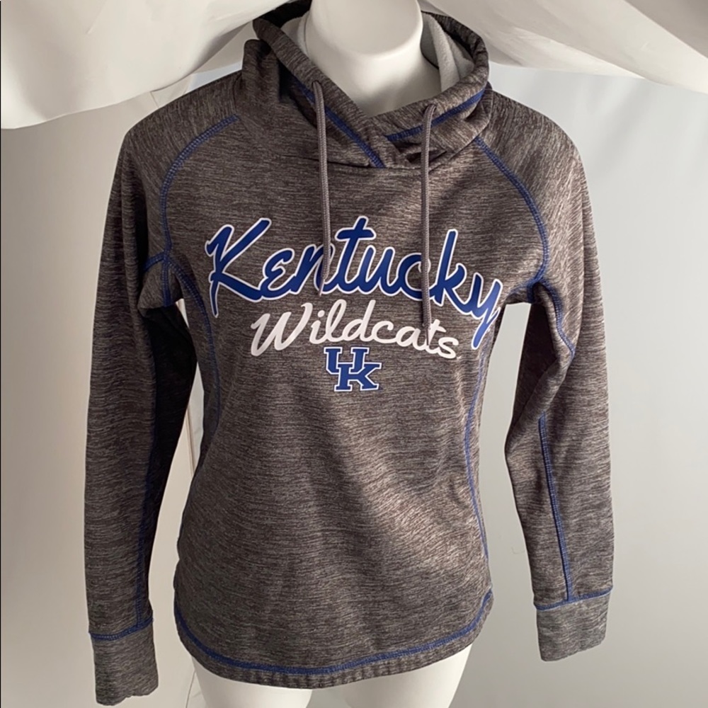 Colosseum University of Kentucky Wildcats gray and blue logo hoodie M